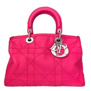 LADY DIOR Granville pink leather tote bag